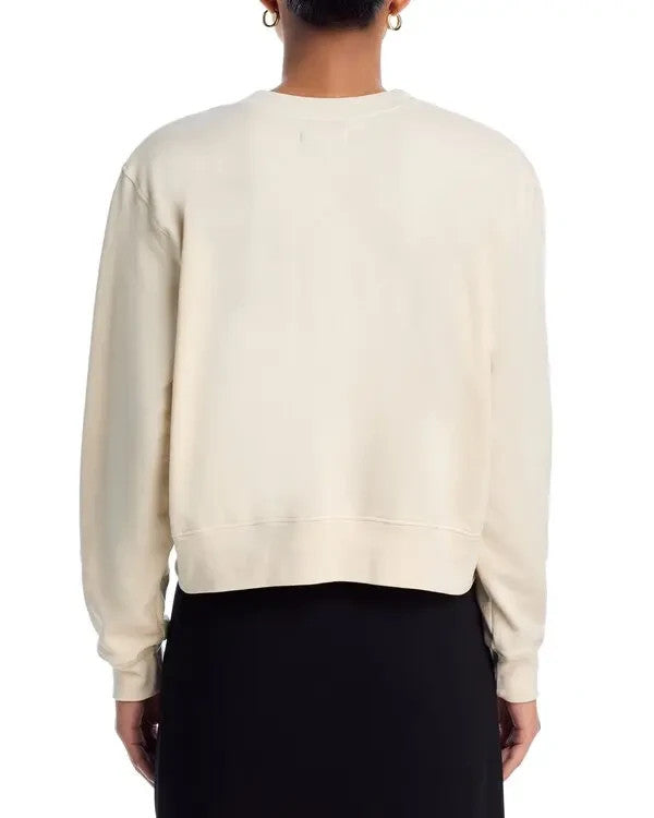 AQUA Athletic Sophia Crystal Embellished Sweatshirt MSRP $78