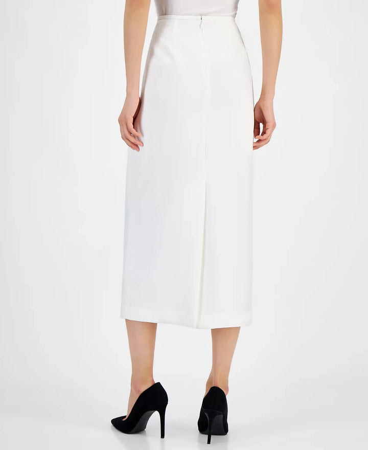 Kasper Stretch Crepe Column Midi Skirt MSRP $69
