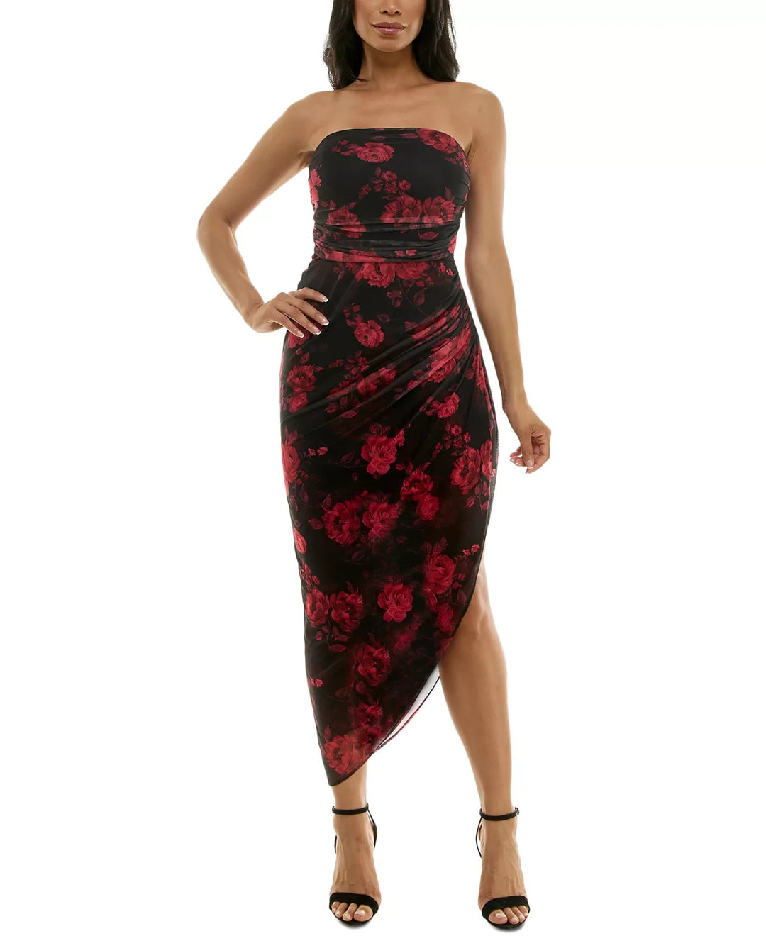 Emerald Sundae Juniors' Floral-Print Midi Dress MSRP $69