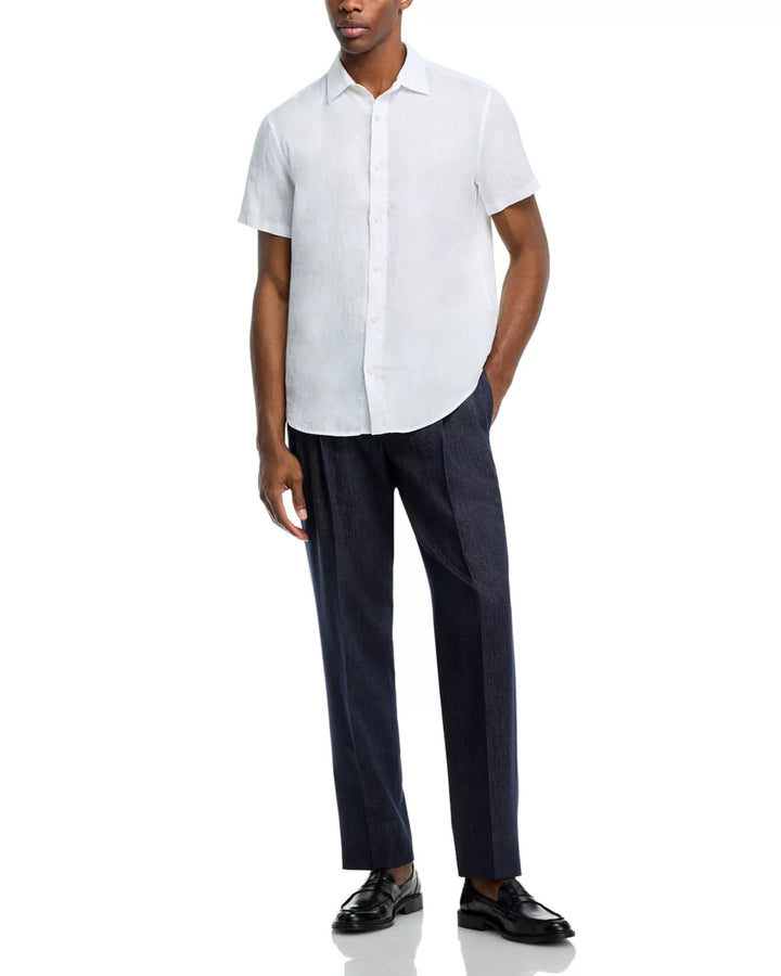 The Men's Store Short Sleeve Linen Shirt MSRP $98