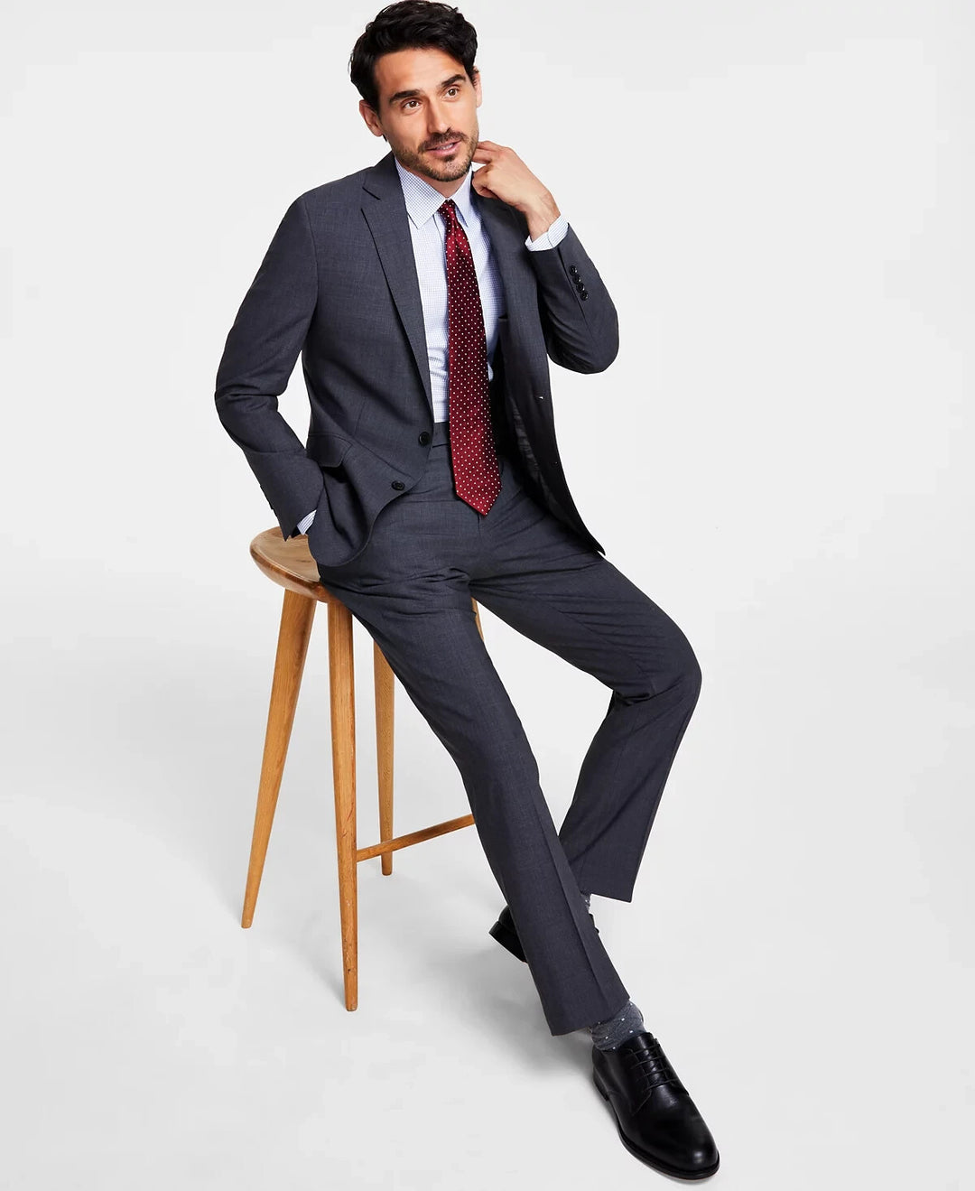 B By Brooks Brothers Men's Classic-Fit Stretch Wool Blend Suit Separates Jacket