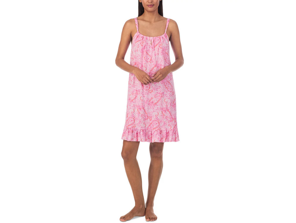 LAUREN Ralph Lauren Tunnel Strap Short Nightgown MSRP $49