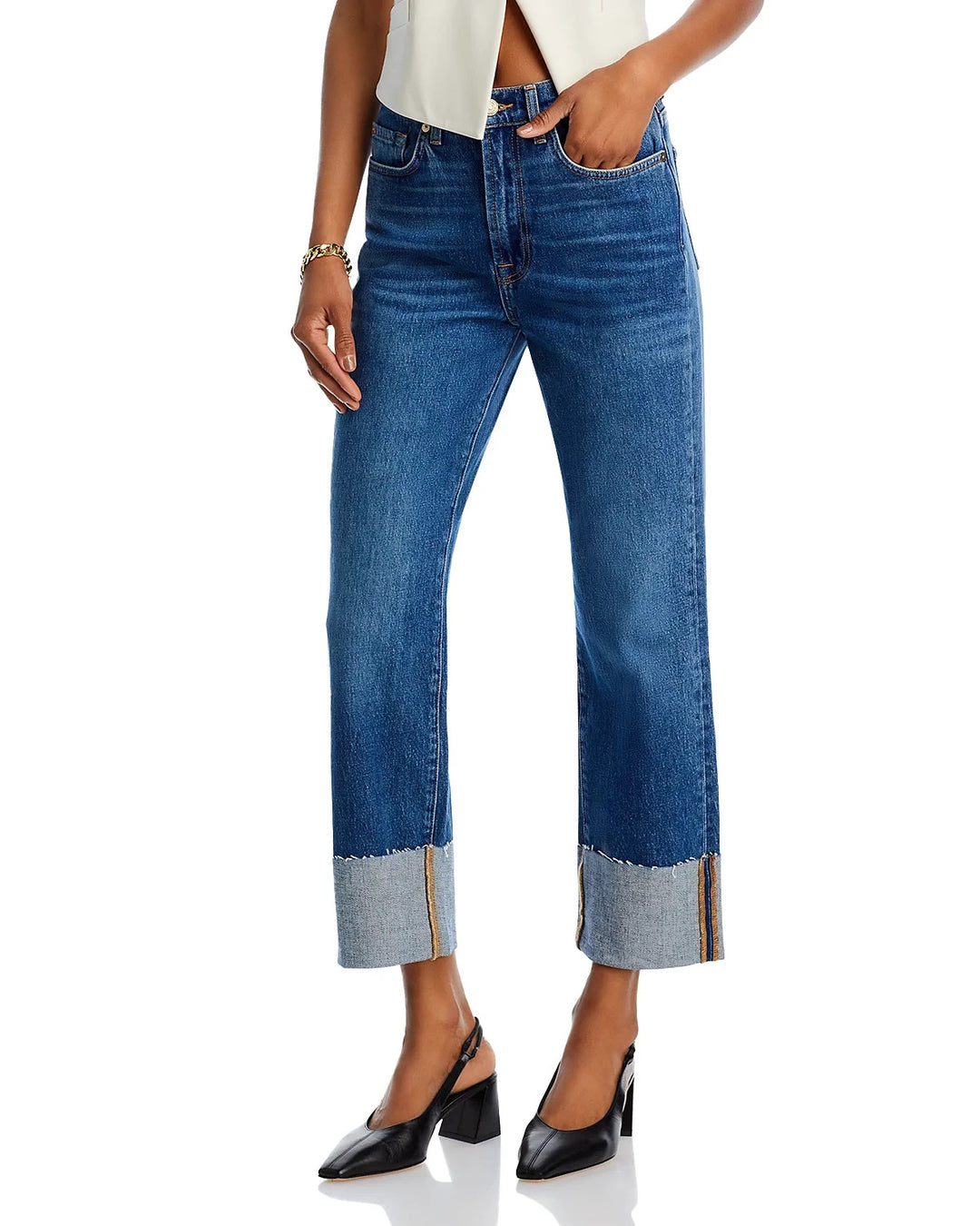 7 For All Mankind Logan High Rise Ankle Stovepipe Jeans MSRP $208