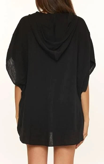 Trina Turk Serene Cotton Eyelash Trim Cover up Poncho MSRP $152