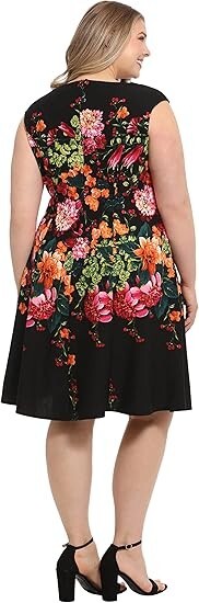 London Times Plus Size Fit & Flare Dress MSRP $99