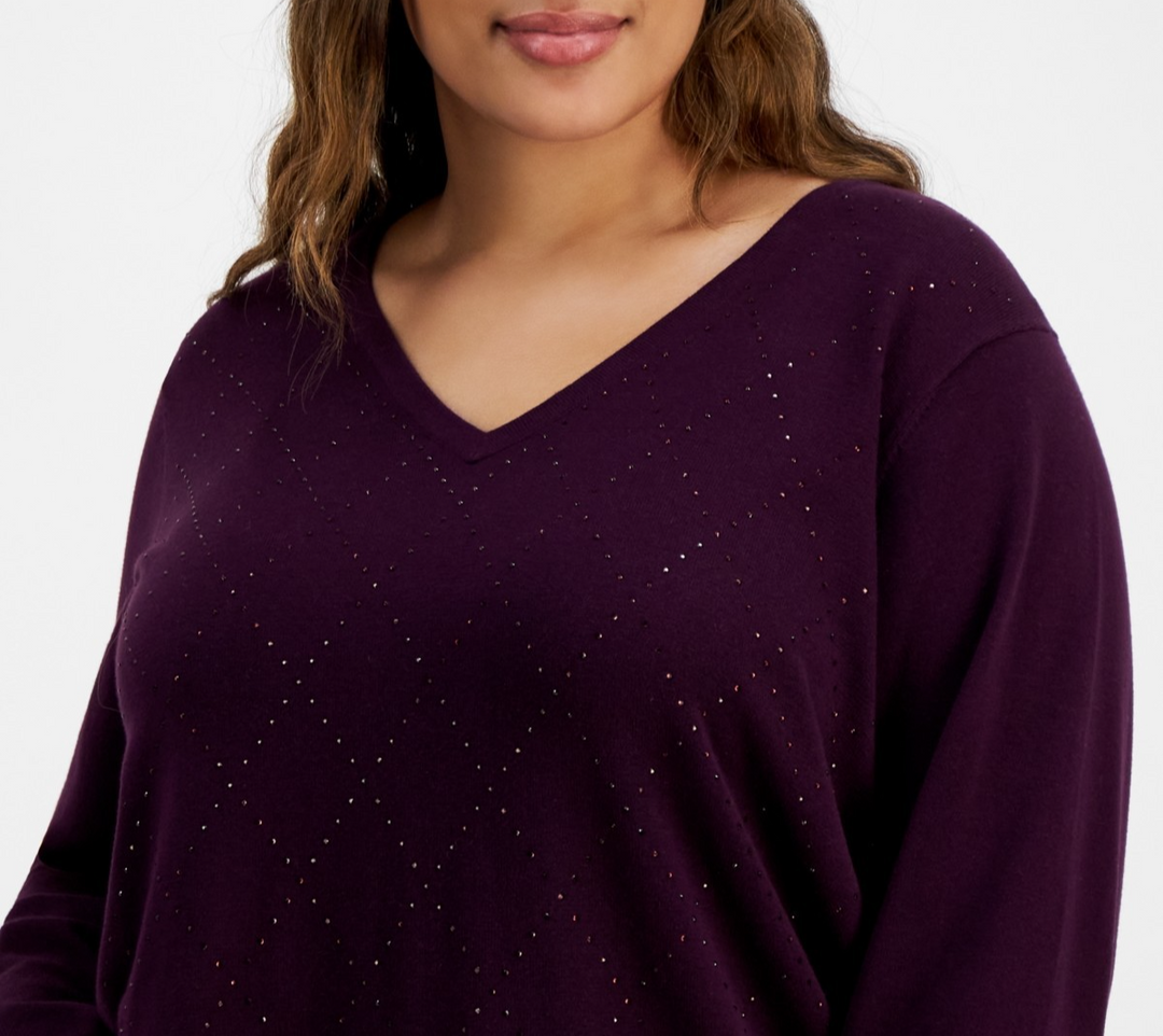Tommy Hilfiger Rhinestone Pullover Sweater MSRP $79.50
