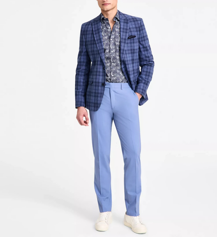 Bar III Men's Slim-Fit Plaid Sport Coat MSRP $295