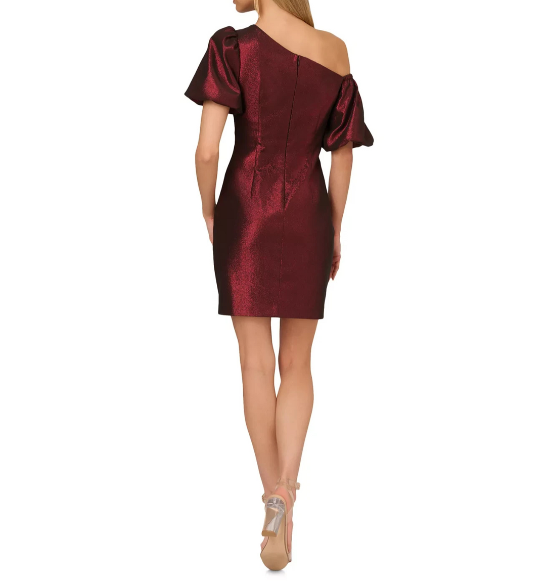 Adrianna Papell Women's Metallic-Sheen Sheath Dress MSRP $195