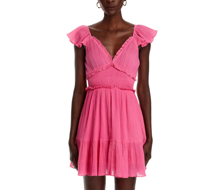 LoveShackFancy Ivella Flutter Sleeve Dress MSRP $275