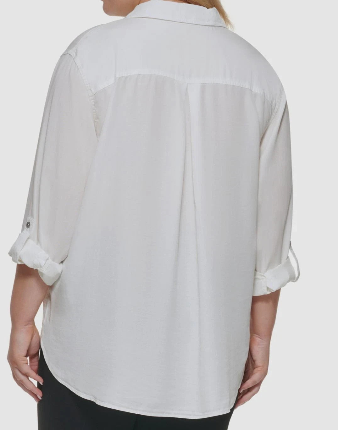 Calvin Klein Jeans Trendy Plus Size Utility Shirt MSRP $79.50