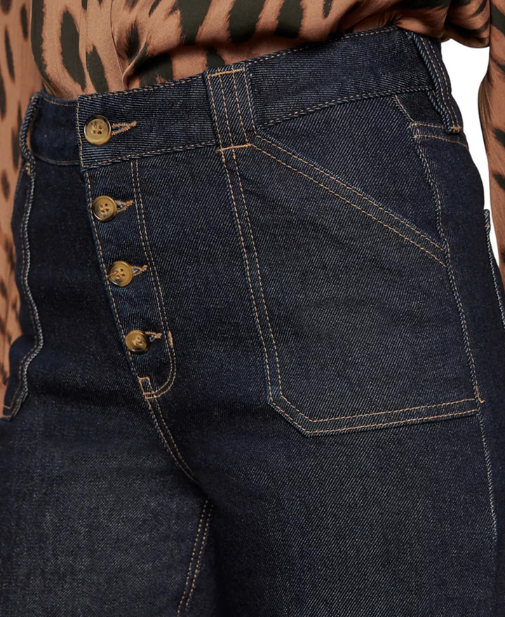Sanctuary Women's Ekara Wide-Leg Slim Jeans MSRP $149