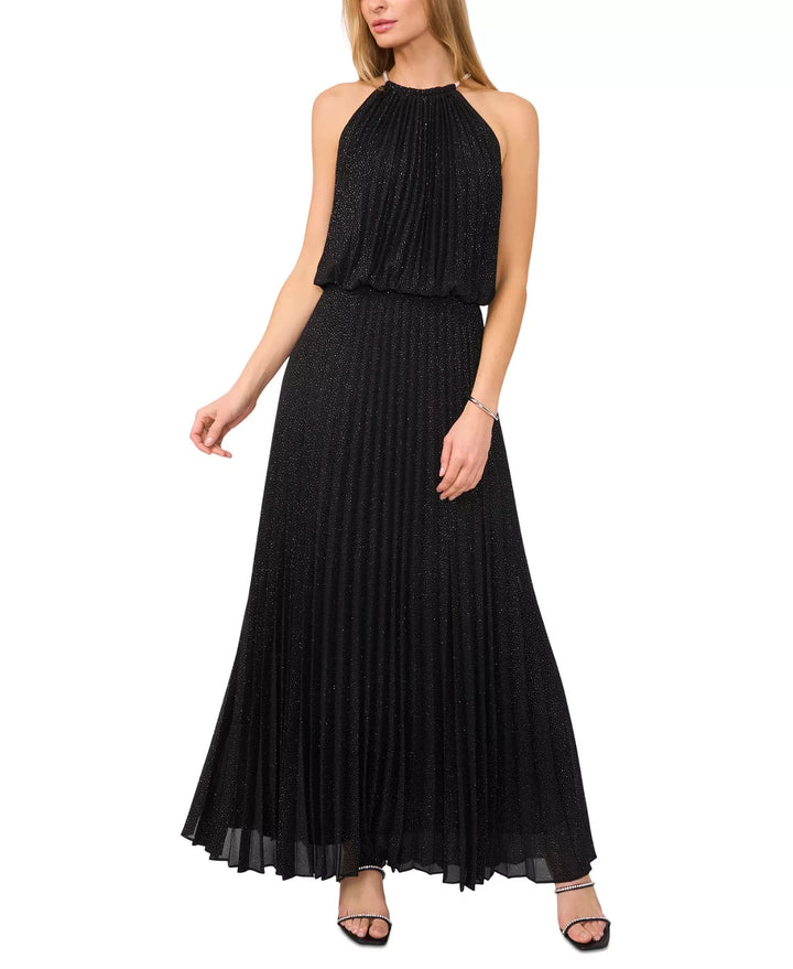 MSK Women's Glitter Halter-Neck Embellished Gown MSRP $129
