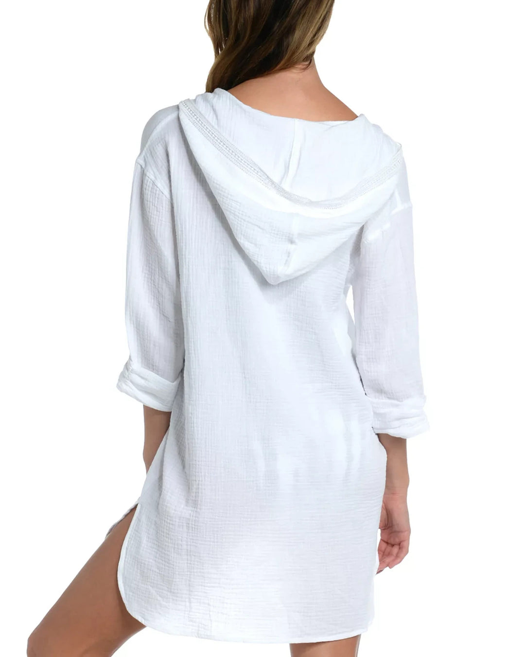 La Blanca Hooded Cover up Tunic MSRP $85