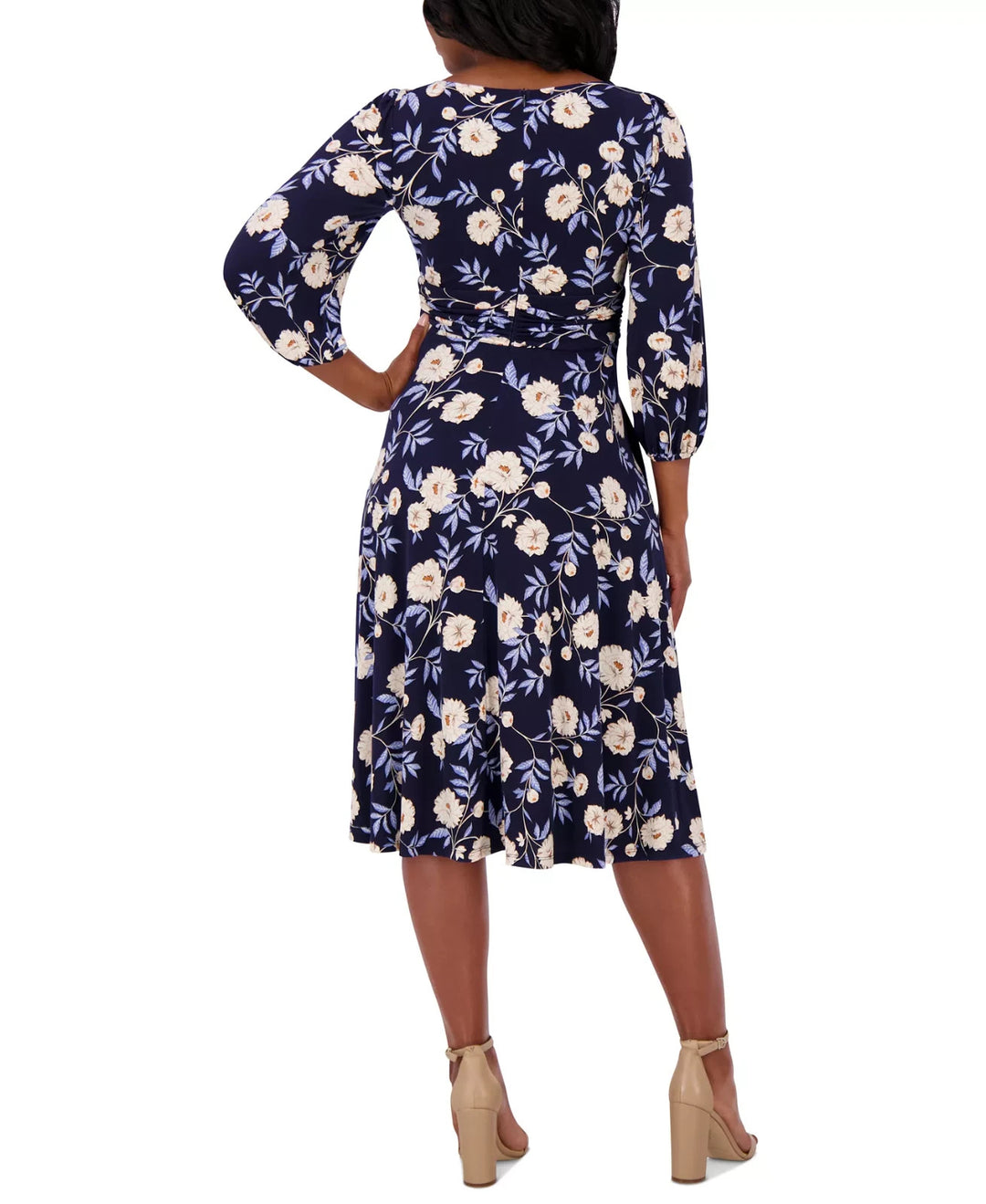 Jessica Howard Women's Floral-Print Midi Fit & Flare Dress MSRP $109
