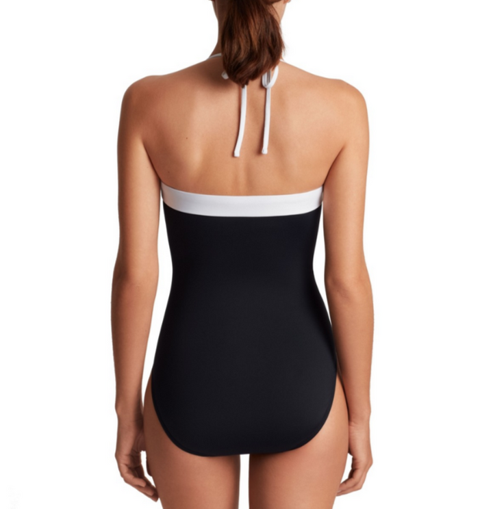 Lauren Ralph Lauren Modern Bandeau One Piece Swimsuit MSRP $120