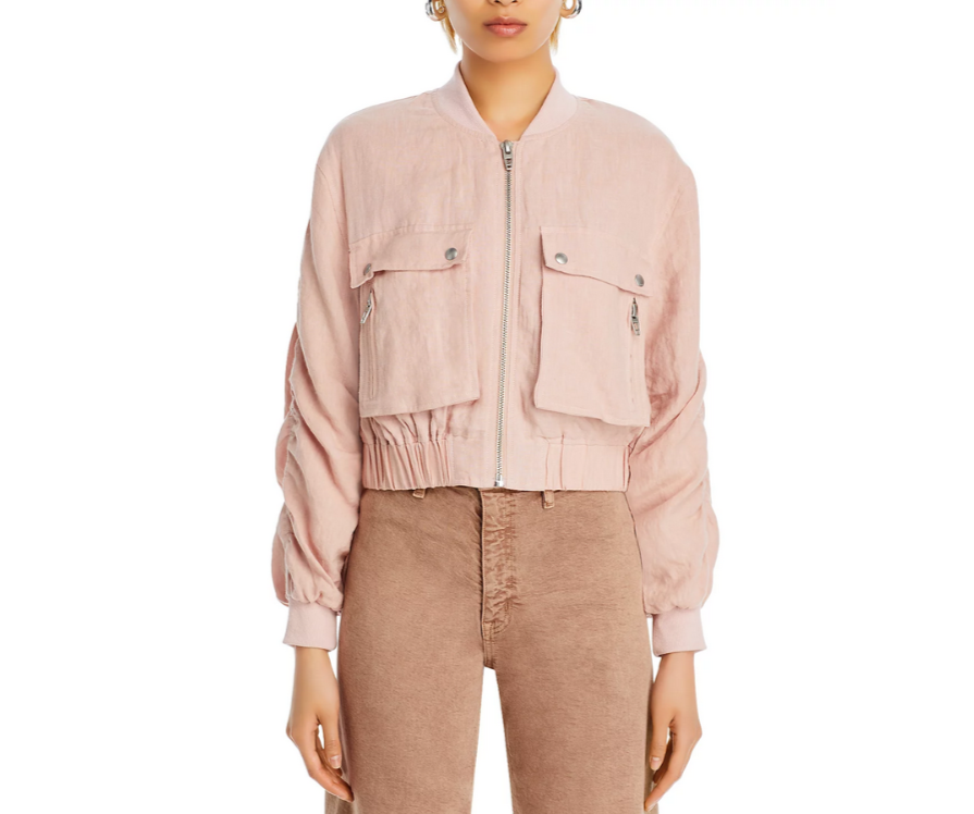 BLANKNYC Cropped Bomber Jacket MSRP $128