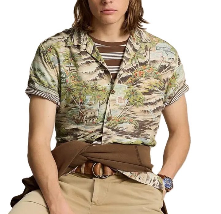 POLO Ralph Lauren Classic Fit Printed Camp Shirt MSRP $168