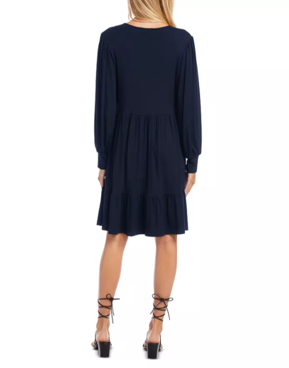 Karen Kane Long Sleeved Tiered Dress MSRP $128 Size XL # 1B 2713 New