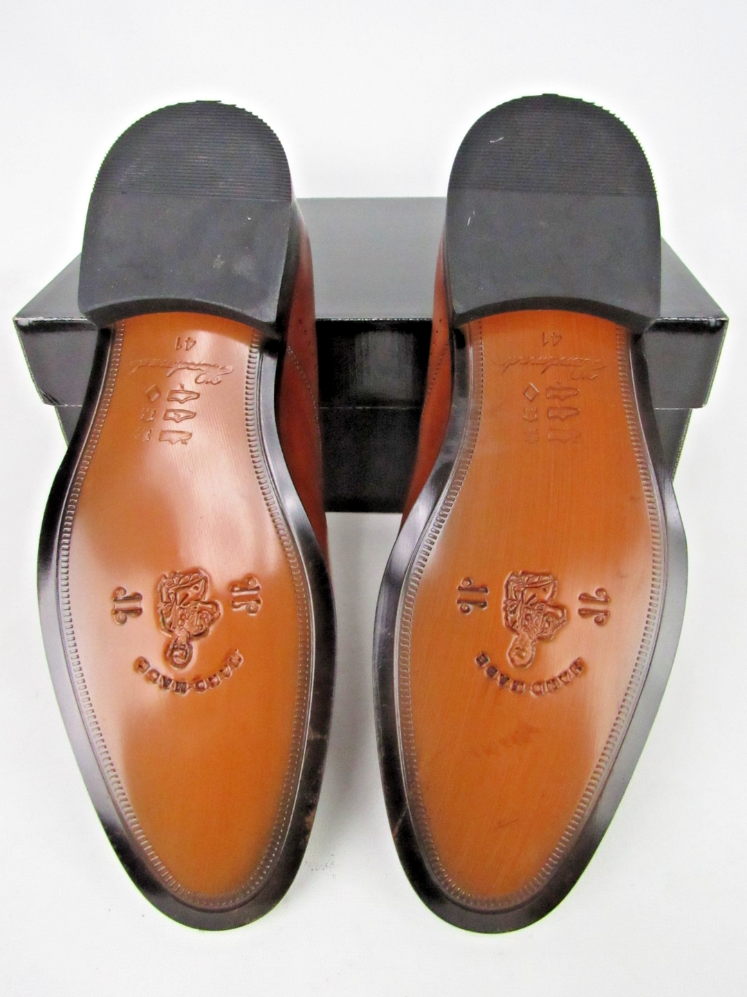 Classic Calf Leather Elegant Dress Shoes - Handcrafted Size EU 41