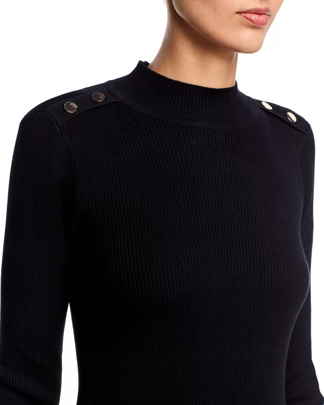 T Tahari Mock Neck Long Sleeve Dress MSRP $128