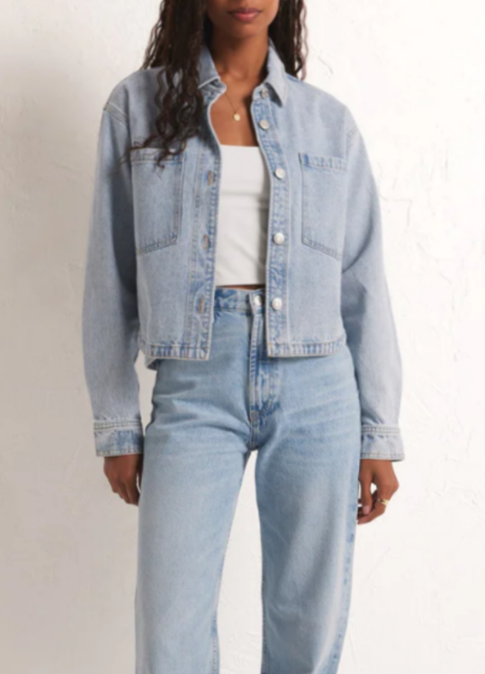 Z Supply Cropped Denim Jacket MSRP $110