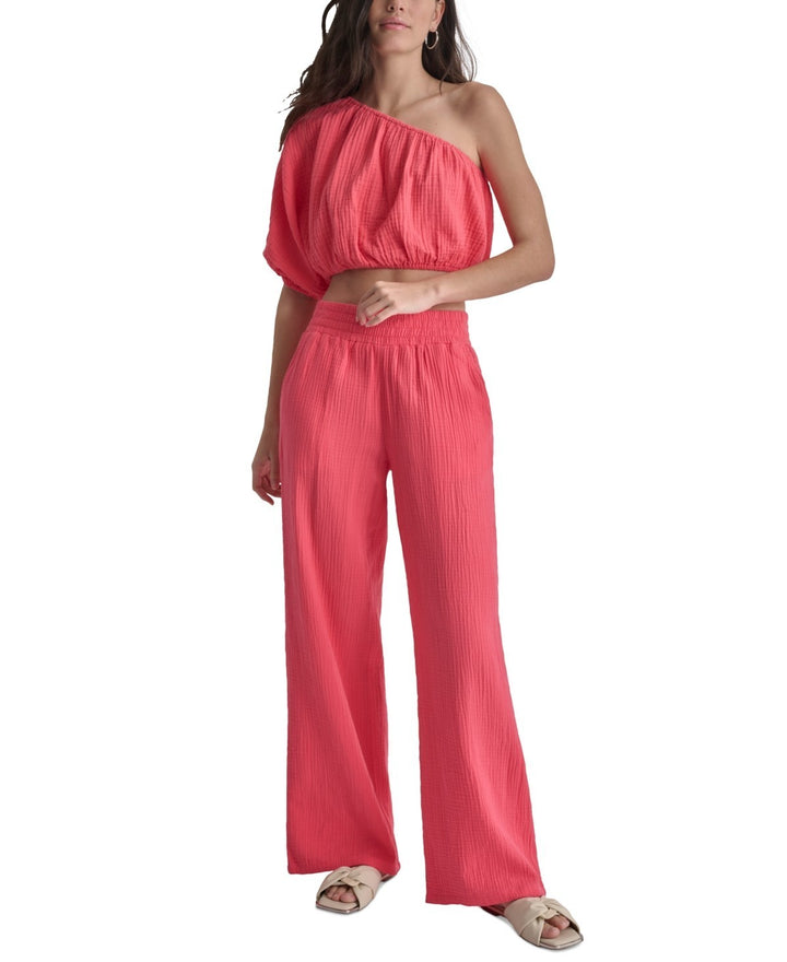DKNY Jeans Women's One-Shoulder Cropped Top MSRP $49