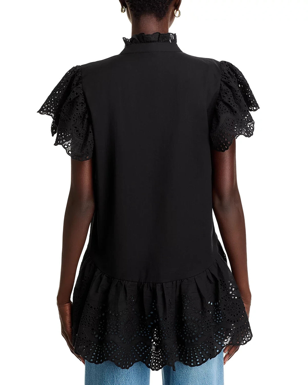 KOKO + MASON Cotton Eyelet Top MSRP $78