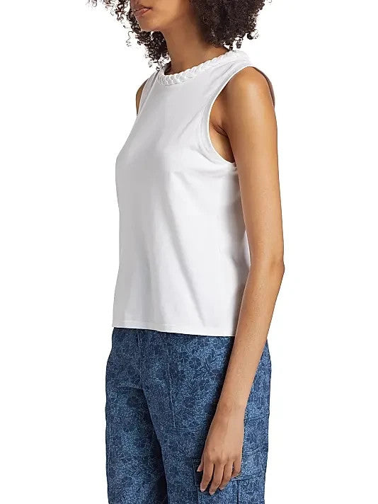 Cinq a Sept Braided Trim Tank Top MSRP $145
