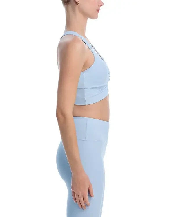 AQUA Athletic Shirred Racerback Sports Bra MSRP $48