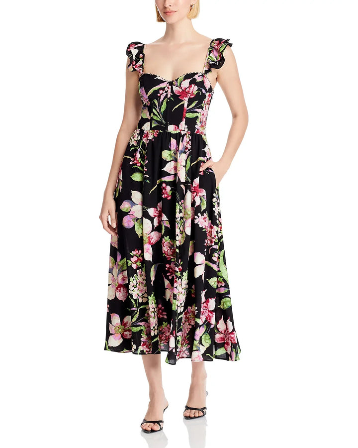 AQUA Corset Midi Dress MSRP $118