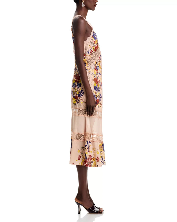 FARM Rio Floral Lace Slip Dress MSRP $260