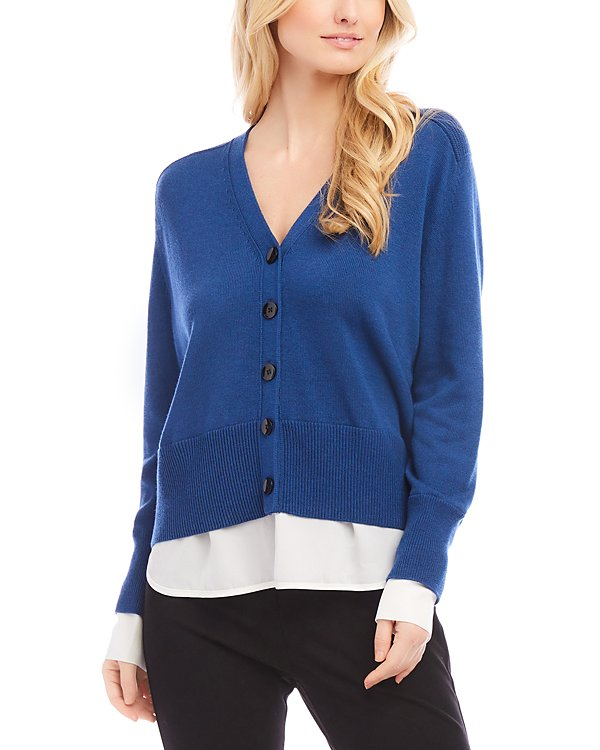 Karen Kane Layered Sweater Cardigan MSRP $148