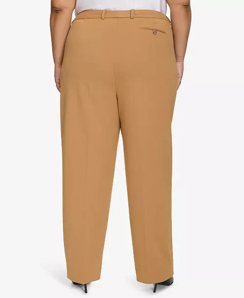 Calvin Klein Plus Size High Rise Straight Leg Pants MSRP $109