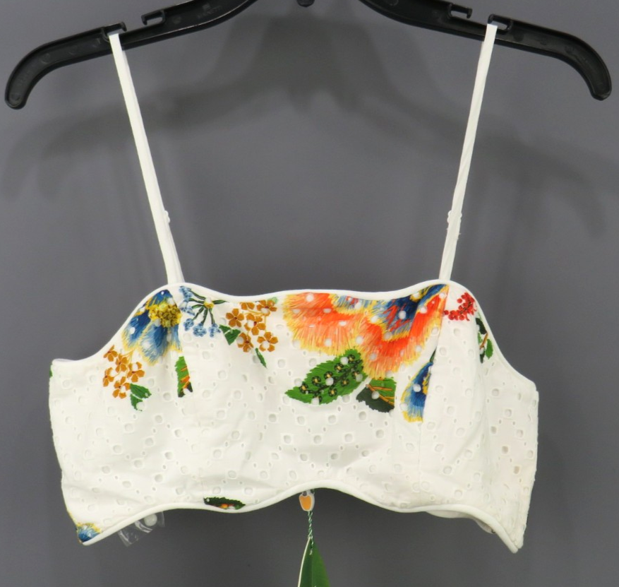 FARM Rio Delicate Garden Eyelet Crop Top MSRP $120