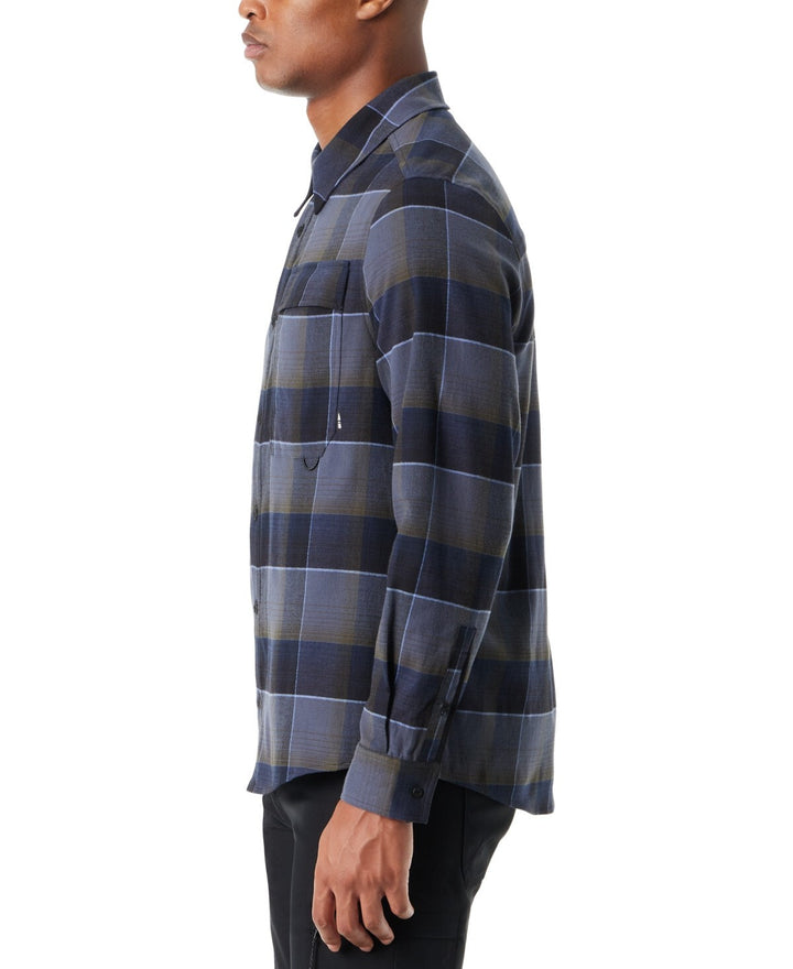 BASS OUTDOOR Plaid Button-Front Stretch Flannel Shirt MSRP $69