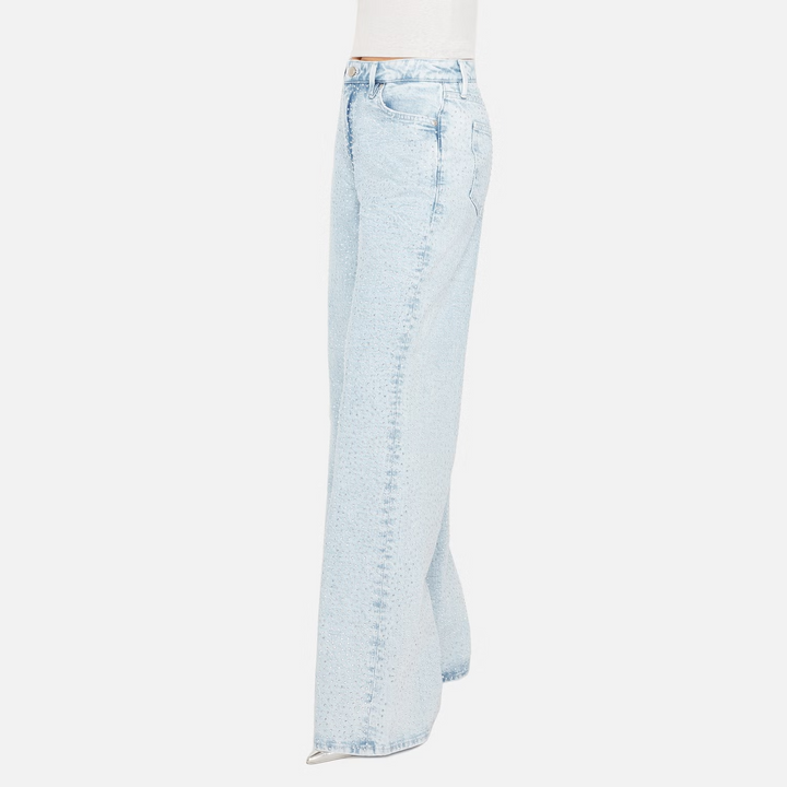 Good American Good Ease Sequinned Denim Jeans MSRP $259