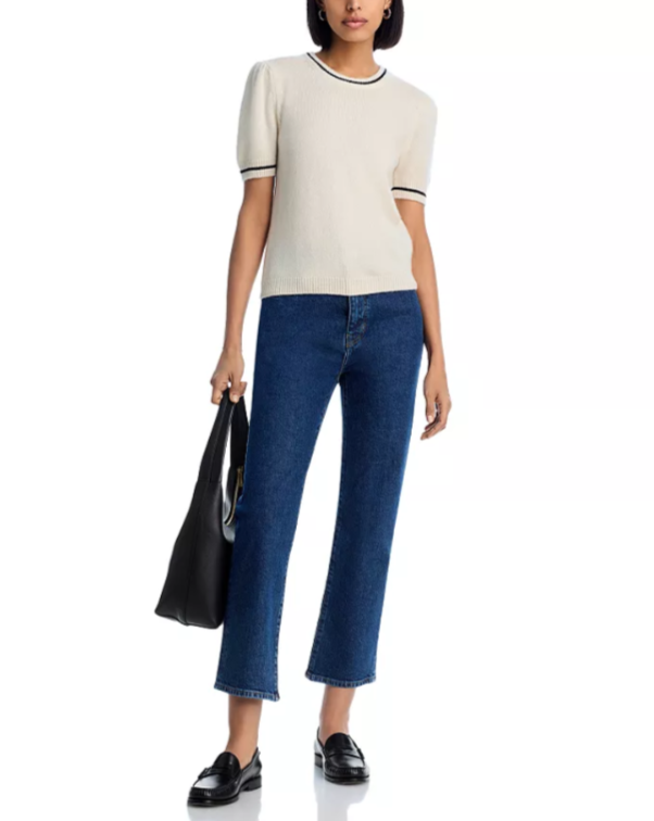 FRAME The Cashmere Gathered Sweater MSRP $468