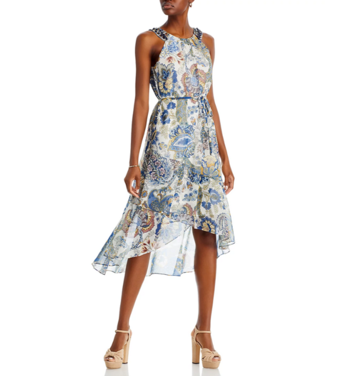 Kobi Halperin Allison Beaded Midi Dress MSRP $598