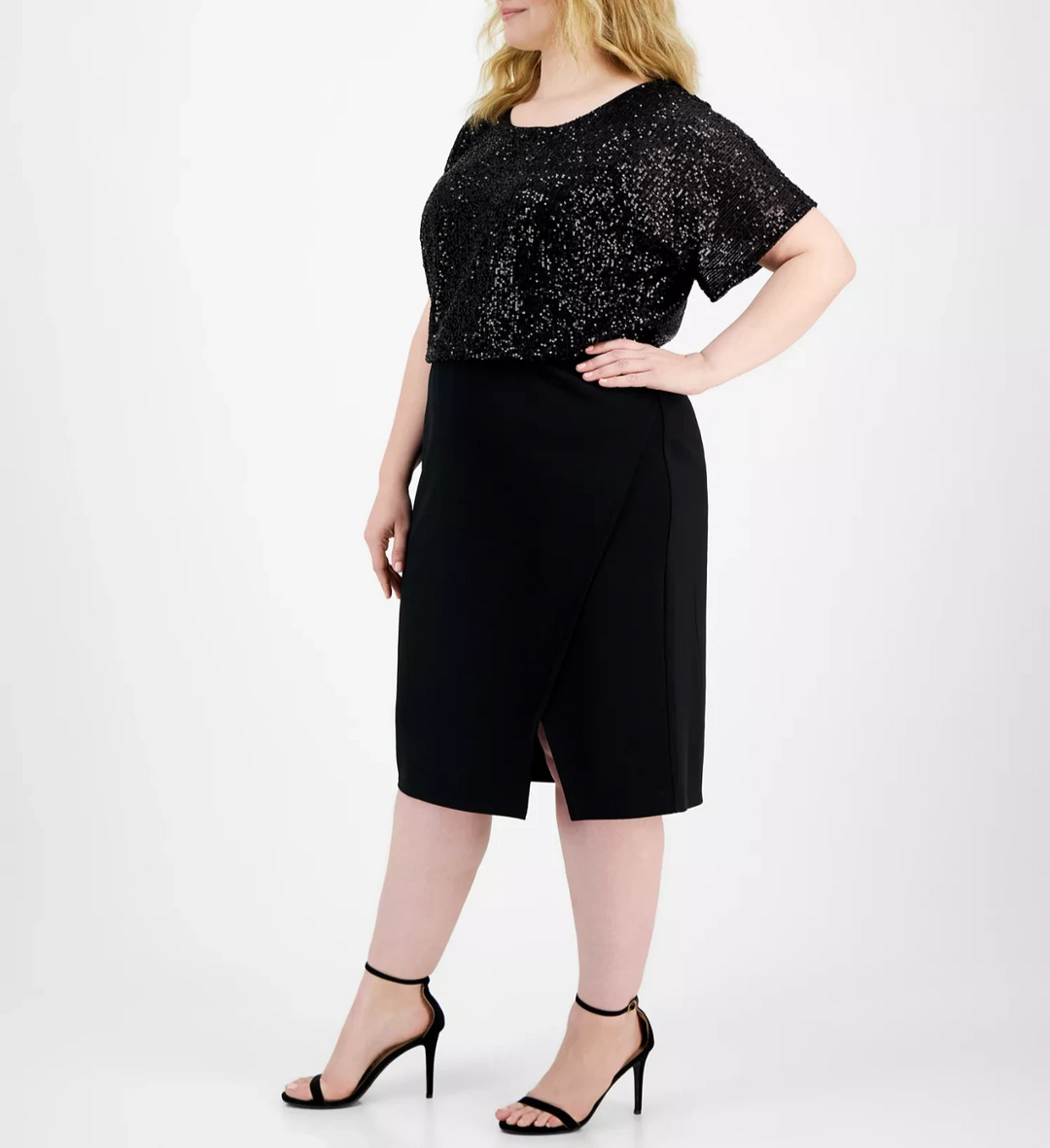 Connected Plus Size Sequined Sheath Dress MSRP $89