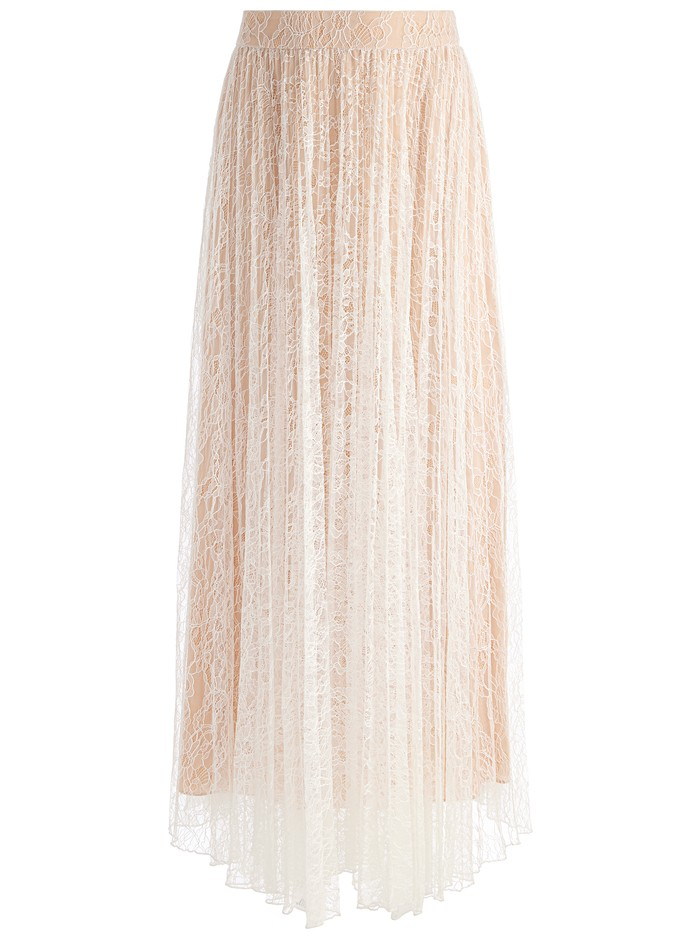 Alice and Olivia Katz Pleated Maxi Skirt MSRP $595