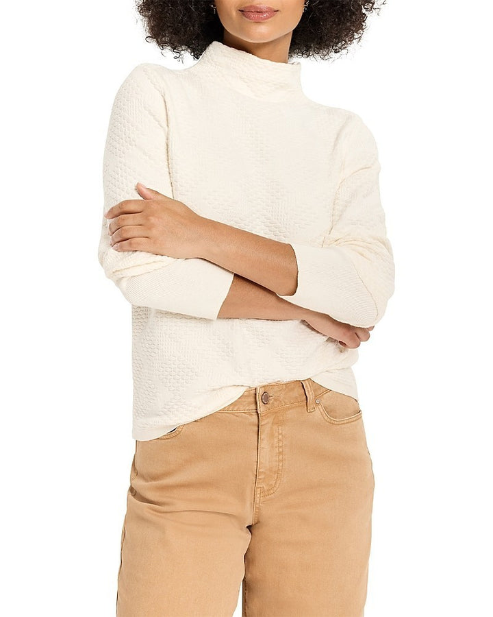 NIC+ZOE Textured Diamonds Sweater MSRP $158
