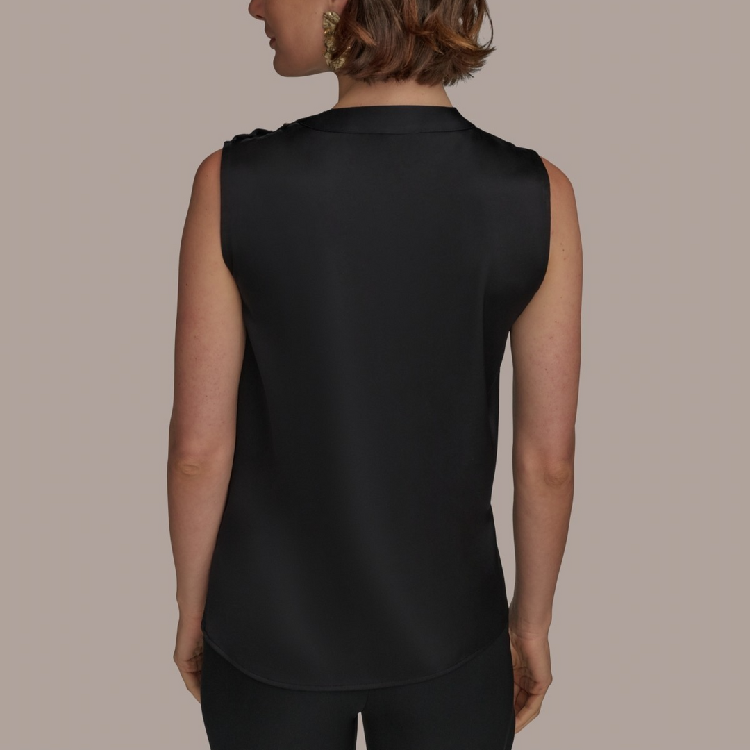 Donna Karan New York Women's Button-Trim Sleeveless Top MSRP $89