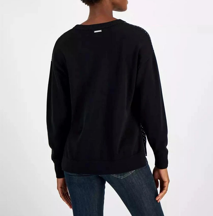 Michael Michael Kors Women's Studded Crewneck Sweater MSRP $125