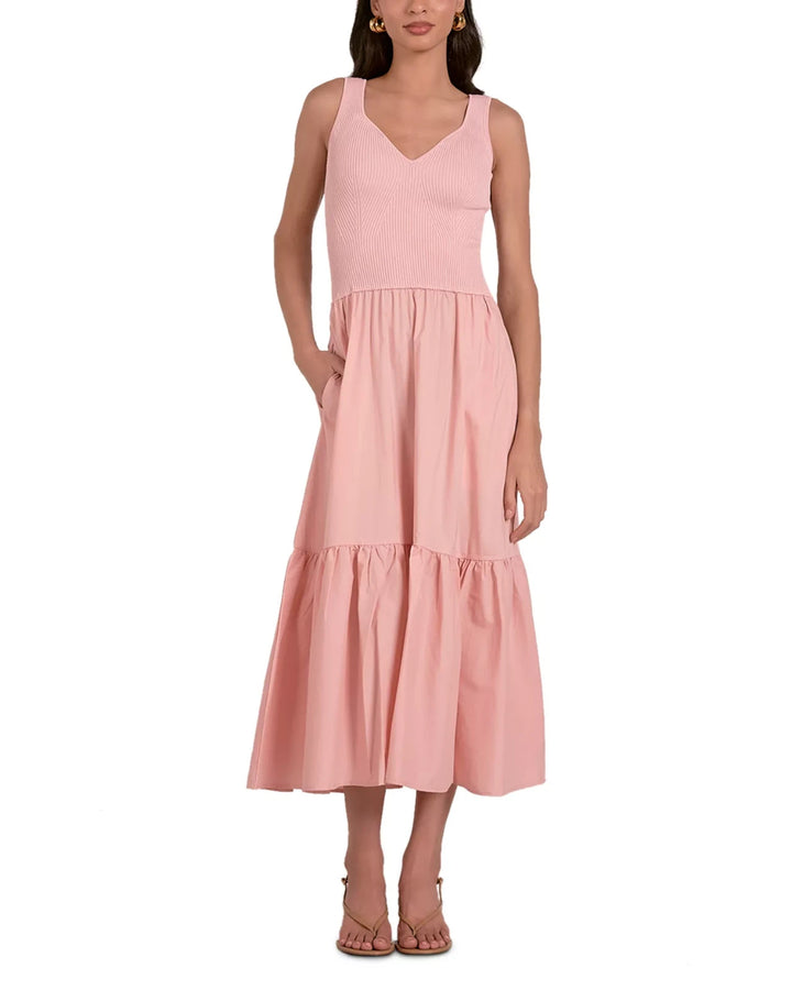 Elan Mixed Media Tank Maxi Dress MSRP $124