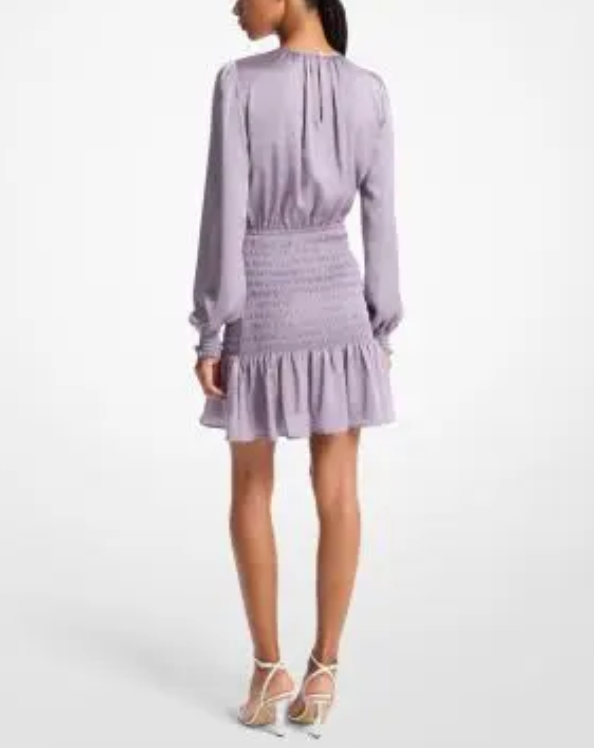 Michael Kors Crinkled Smocked Mini Dress MSRP $175
