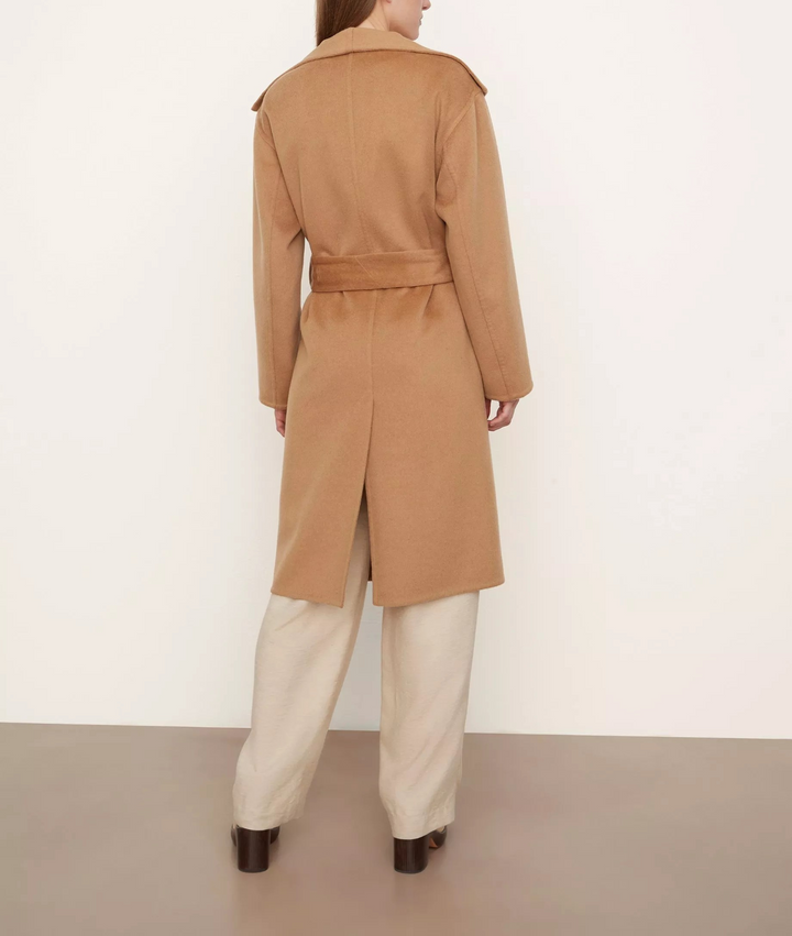 Vince Drape Neck Wool & Cashmere Coat MSRP $995