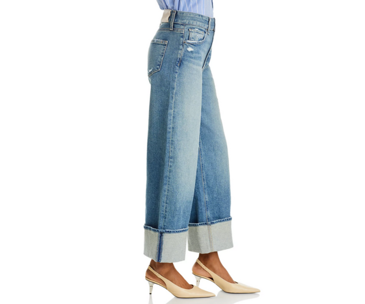 PAIGE Sasha High Rise Ankle Wide Cuff Jeans MSRP $259