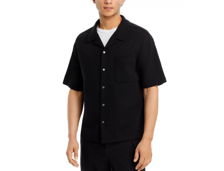 FRAME Duo Fold Cotton Relaxed Button Down Camp Shirt MSRP $148
