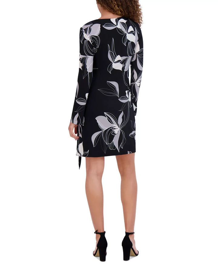 Kensie Women's Printed Faux-Wrap Sheath Dress MSRP $118