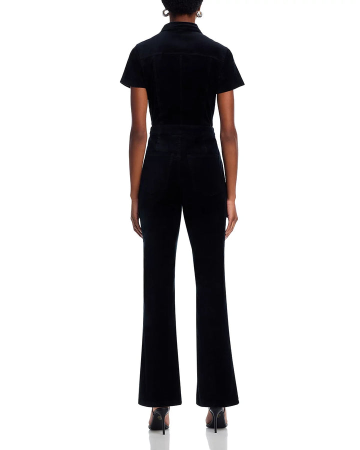 Good American Fit For Success Velvet Jumpsuit MSRP $249
